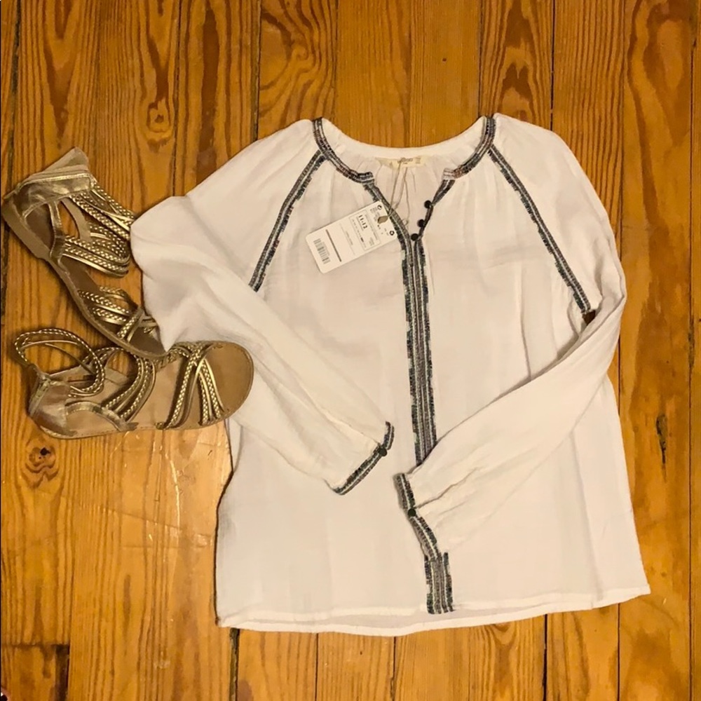 White peasant shirt